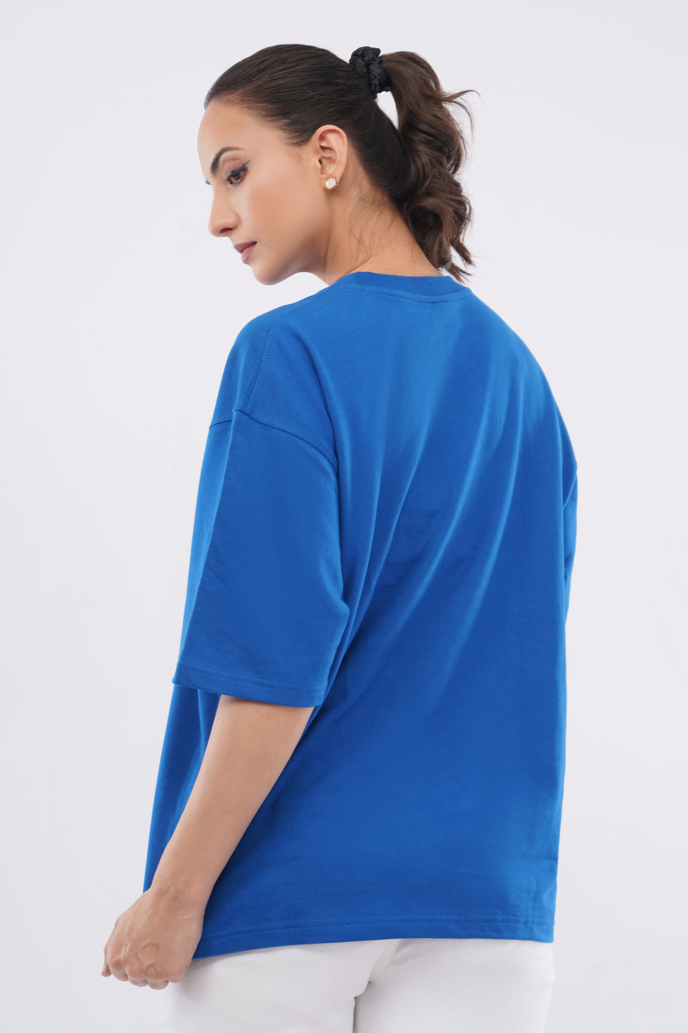 Women’s Boxy Fit Oversized T-Shirt – Royal Blue 1991 Print