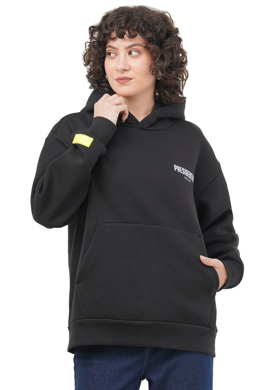 OVERSIZED BLACK HOODIE WOMEN