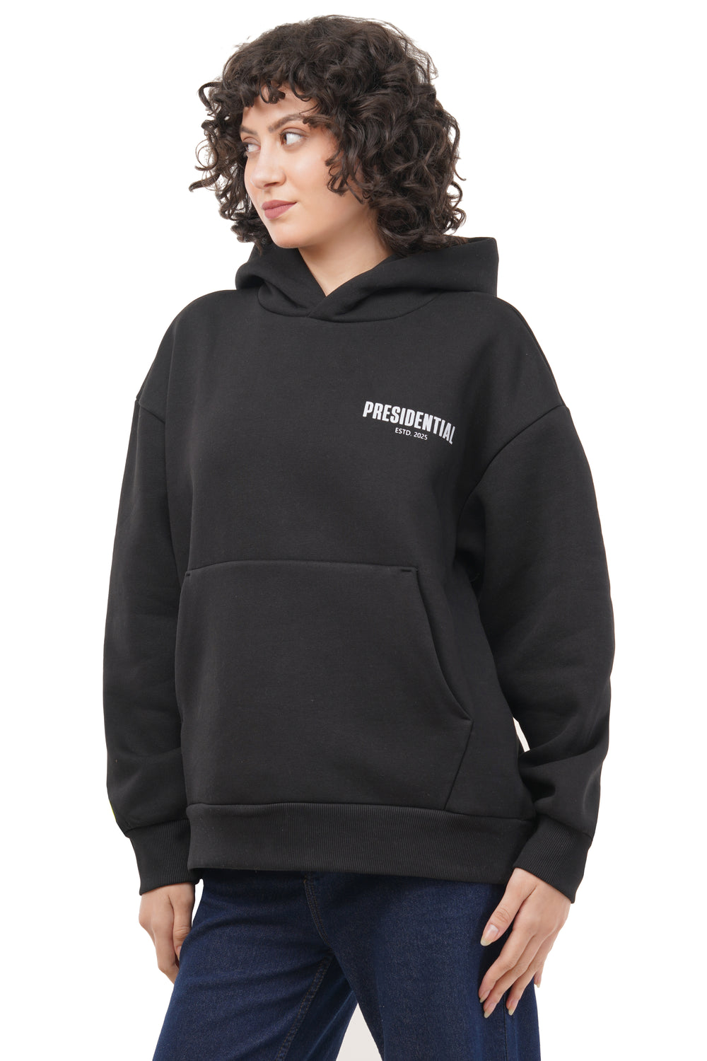 OVERSIZED BLACK HOODIE WOMEN