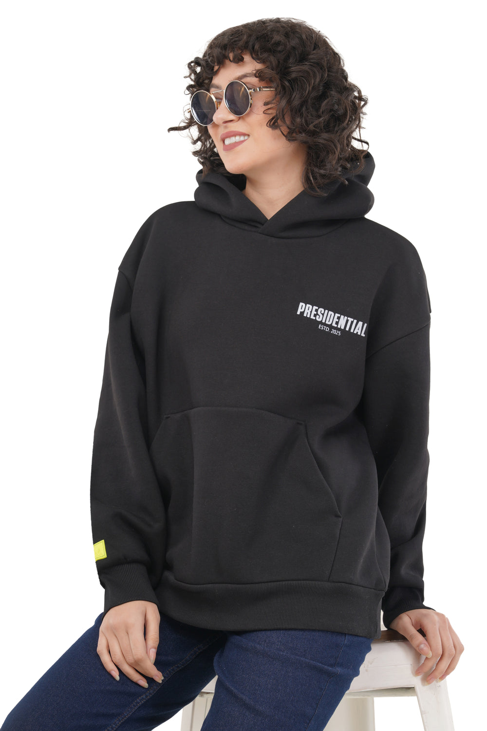 OVERSIZED BLACK HOODIE WOMEN
