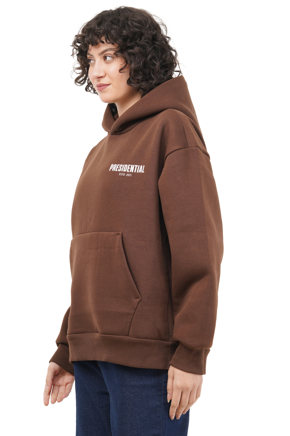 OVERSIZED OLD BROWM HOODIE WOMEN