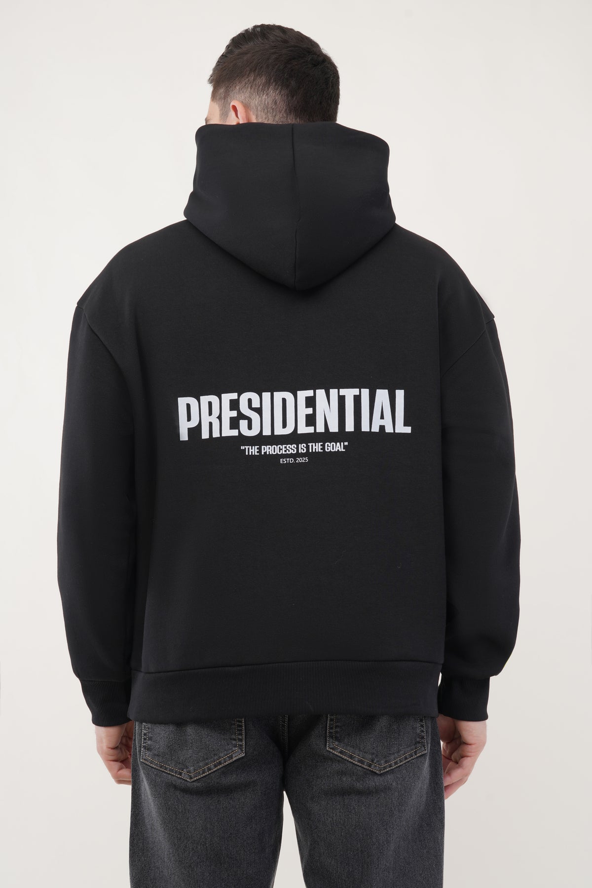 OVERSIZED BLACK HOODIE MEN