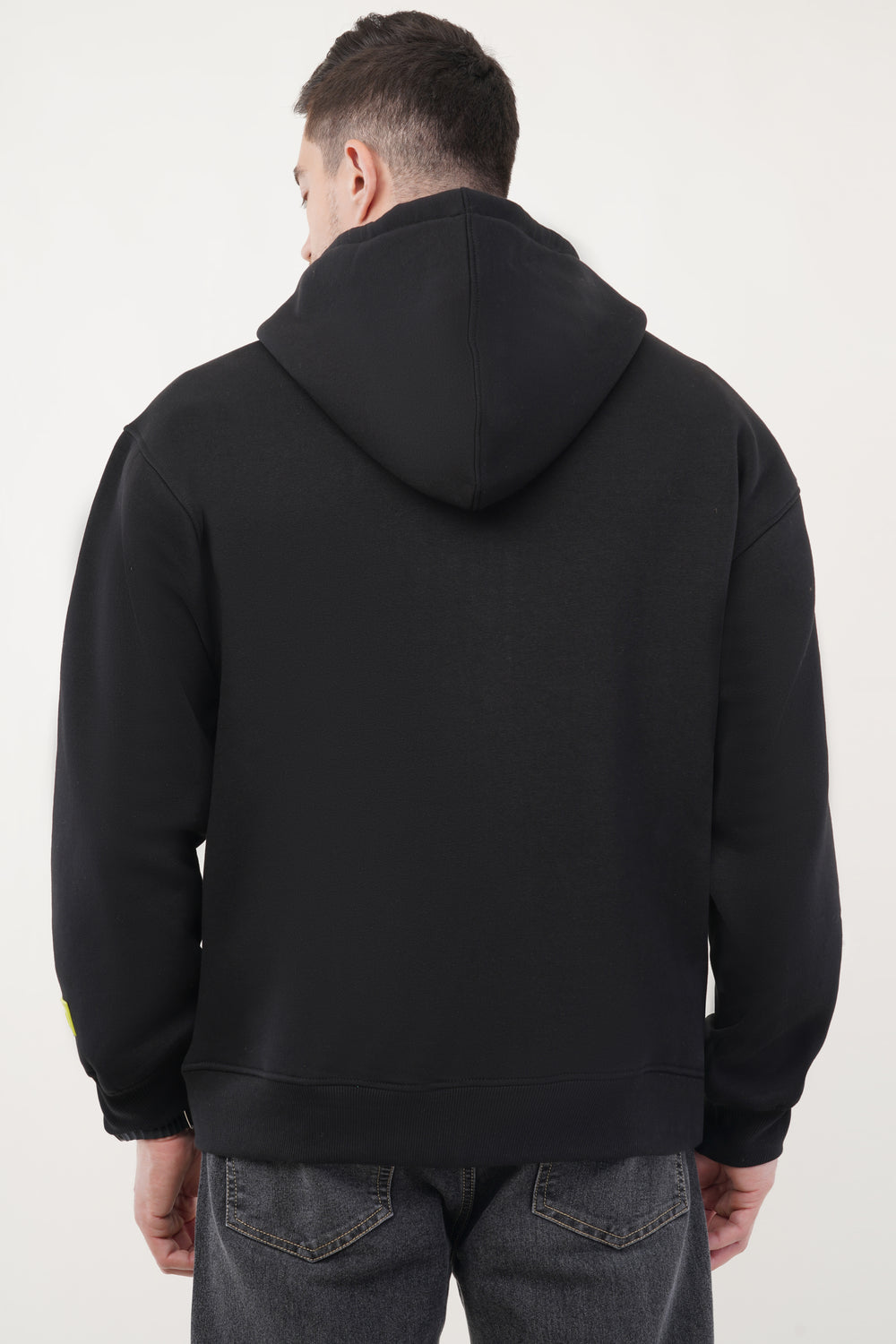 OVERSIZED BLACK ZIP HOODIE MEN