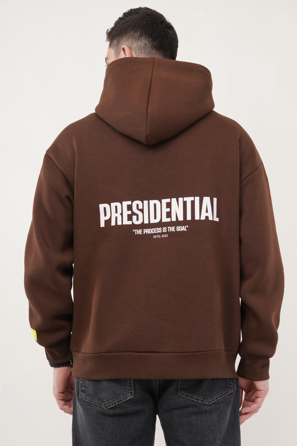 OVERSIZED OLD MONEY BROWN HOODIE MEN