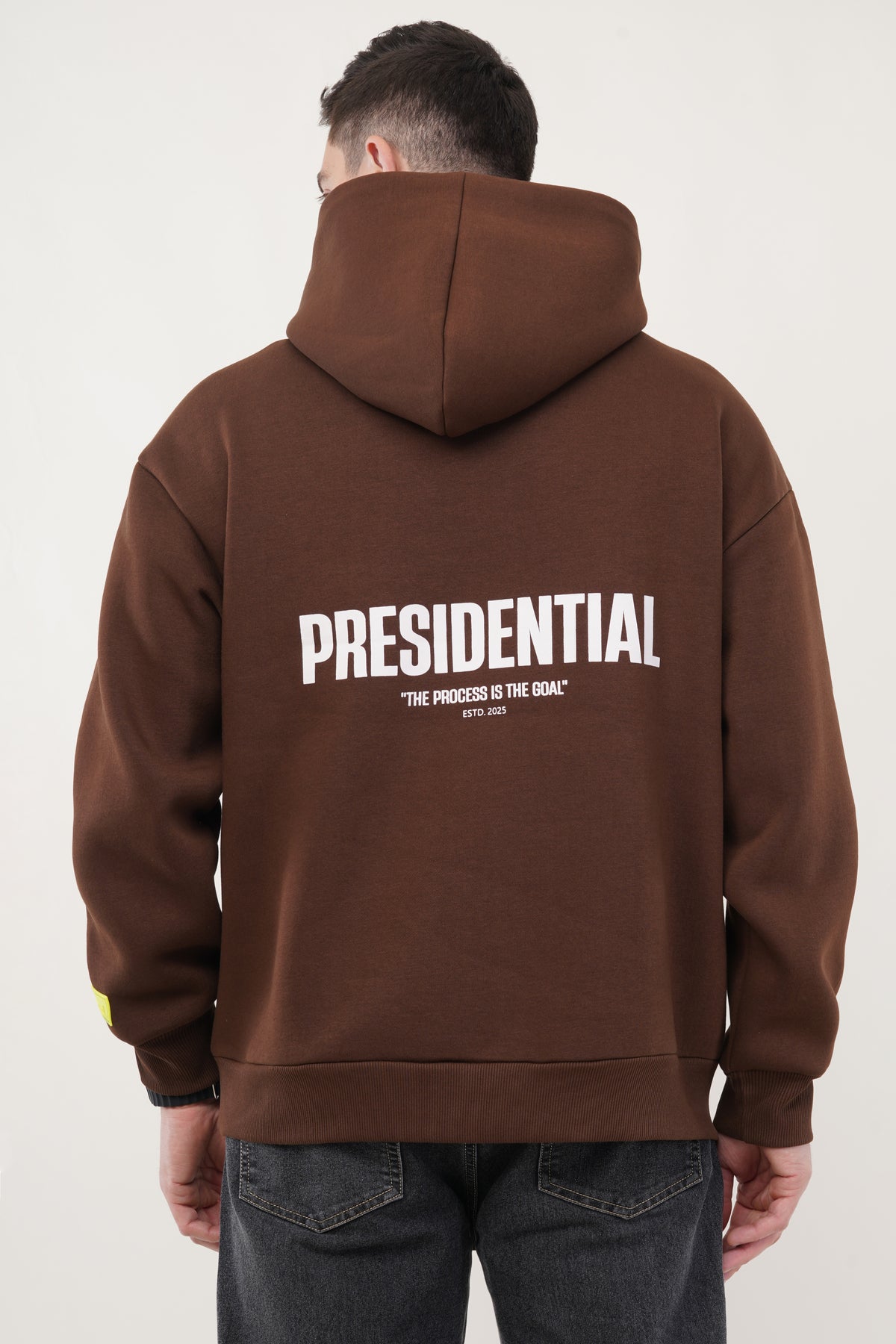 OVERSIZED OLD MONEY BROWN HOODIE MEN