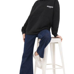 OVERSIZED BLACK HOODIE WOMEN