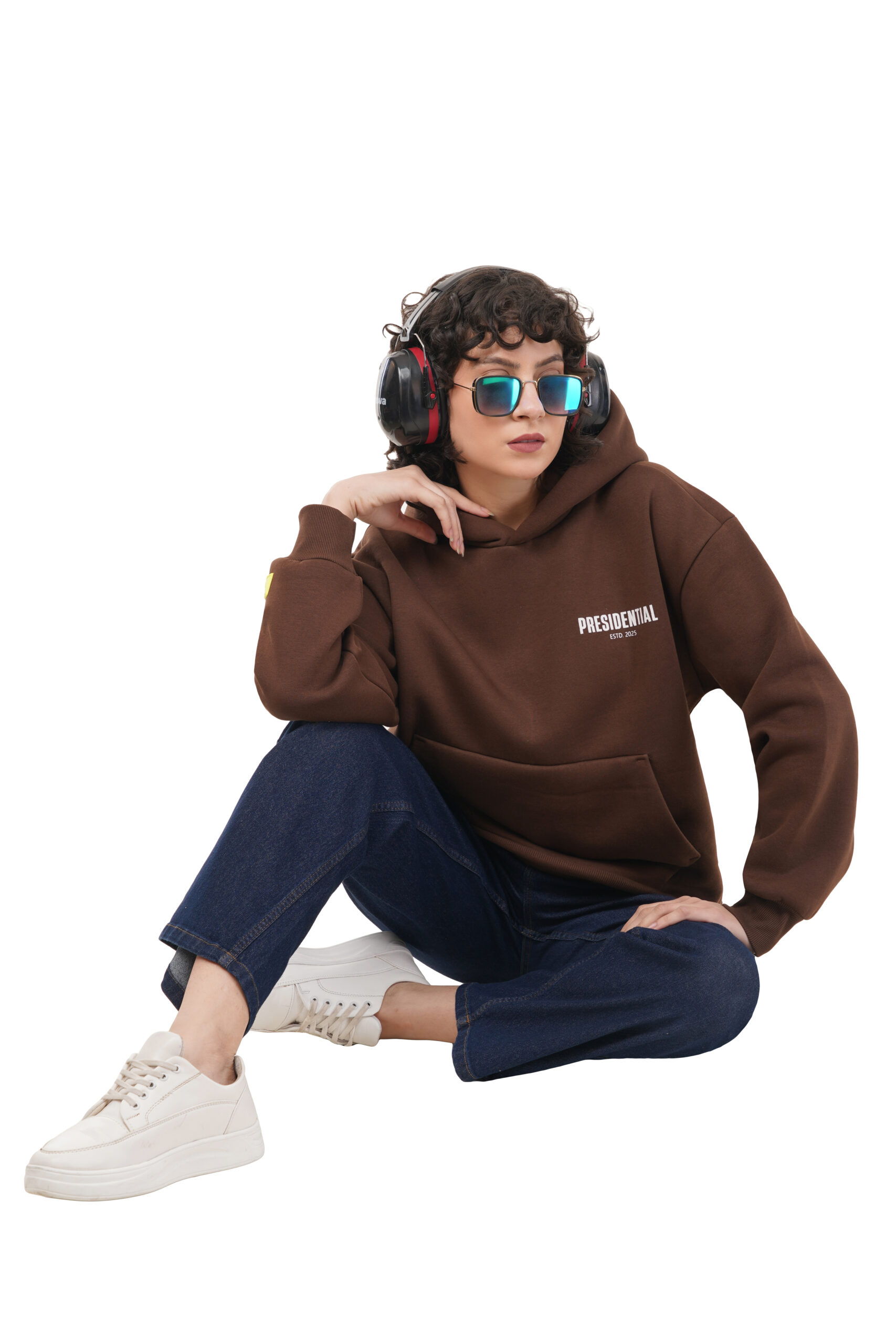 OVERSIZED OLD BROWM HOODIE WOMEN