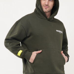 OVERSIZED OLIVE GREEN HOODIE MEN